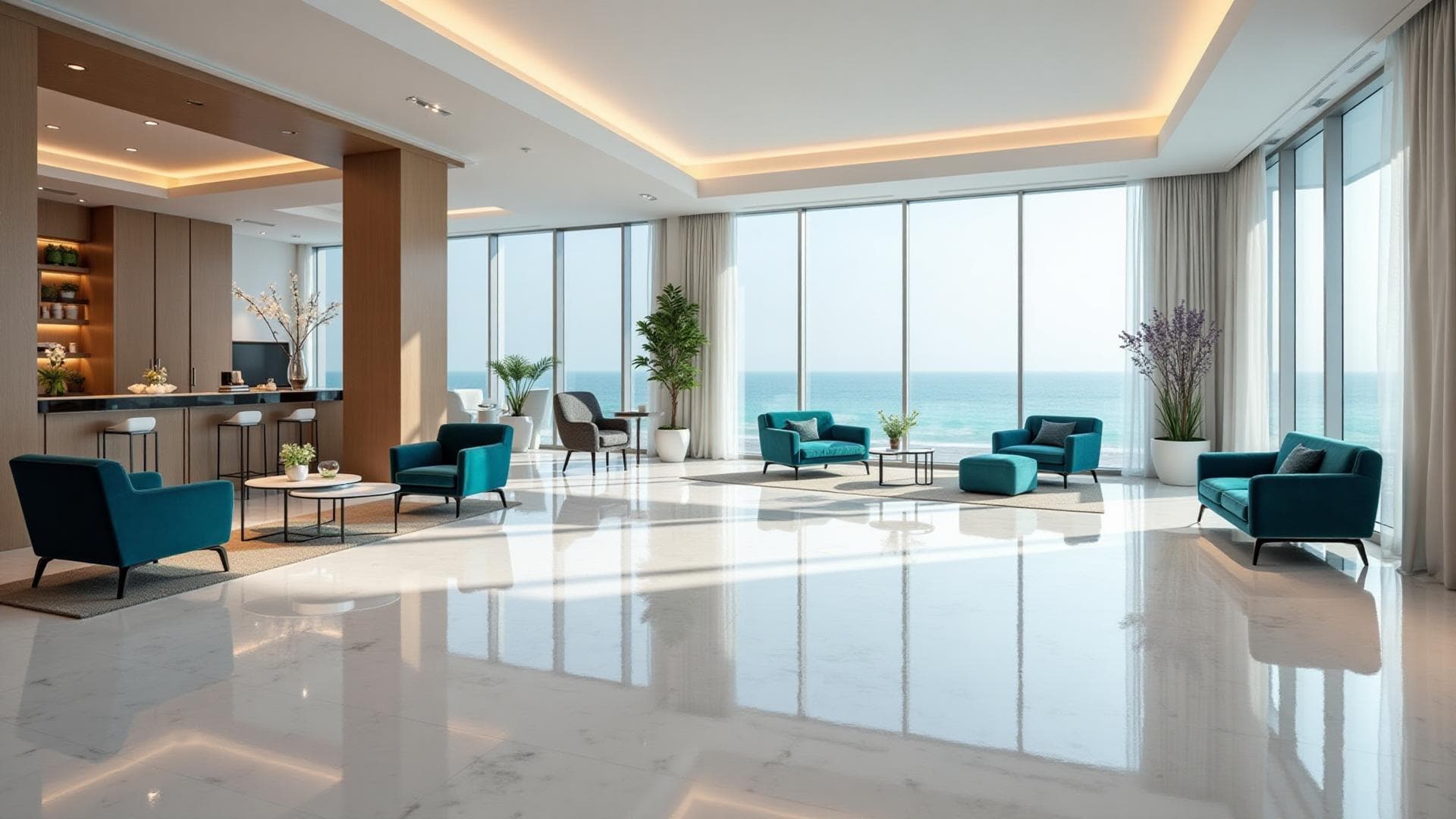 Professionelle Hotel- und Objektreinigung auf Rügen, repräsentative Lobby